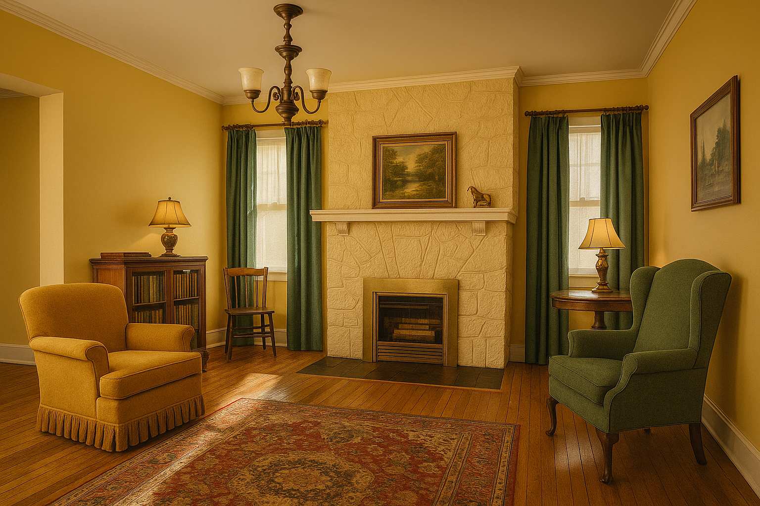 Premiere Suite interior rendering with 1930s-inspired decor